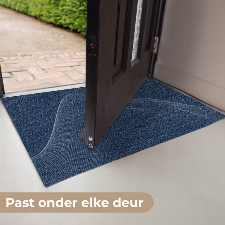 Lijnen - Abstract - Blauw - Wit Deurmat klein -USP_NL