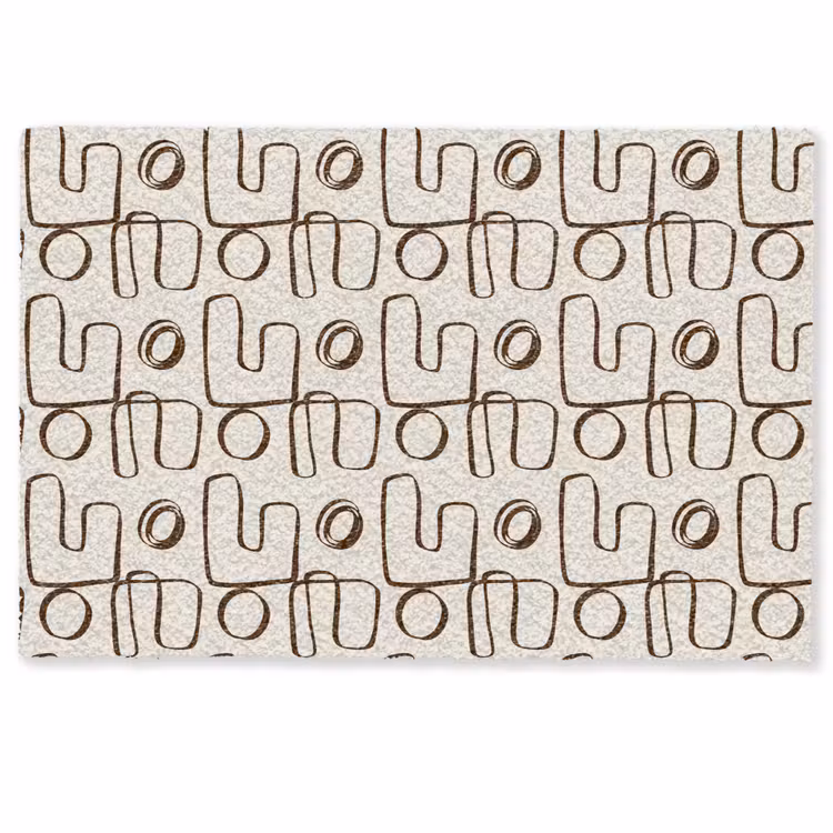 Lijnen - Beige - Patroon - Donkerbruin Deurmat klein 898 -zkaufland3d
