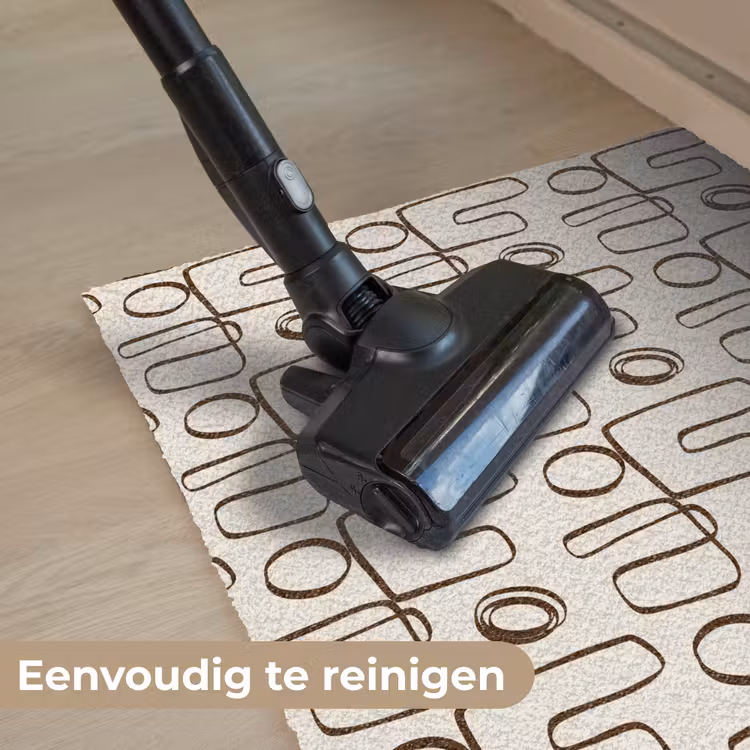 Lijnen - Beige - Patroon - Donkerbruin Deurmat klein 898 -reinigen_NL