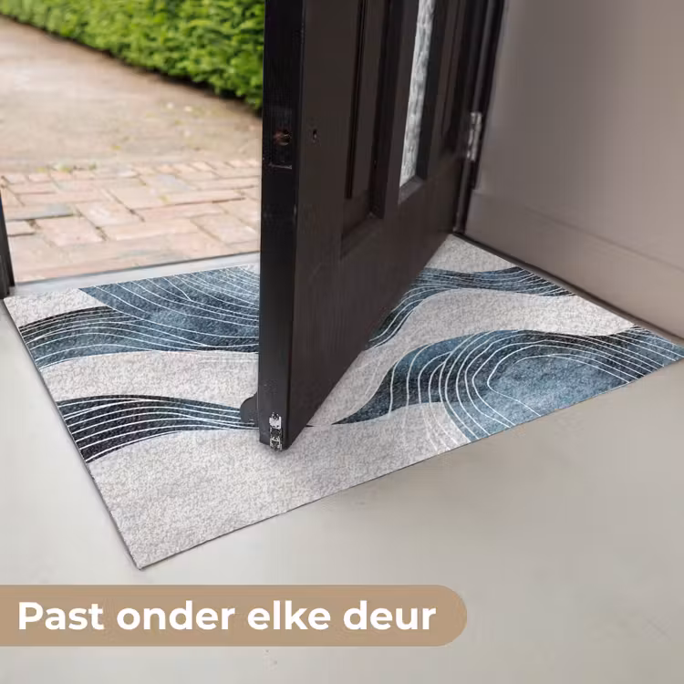 Lijnen - Golven - Abstract - Grijs Deurmat klein -USP_NL