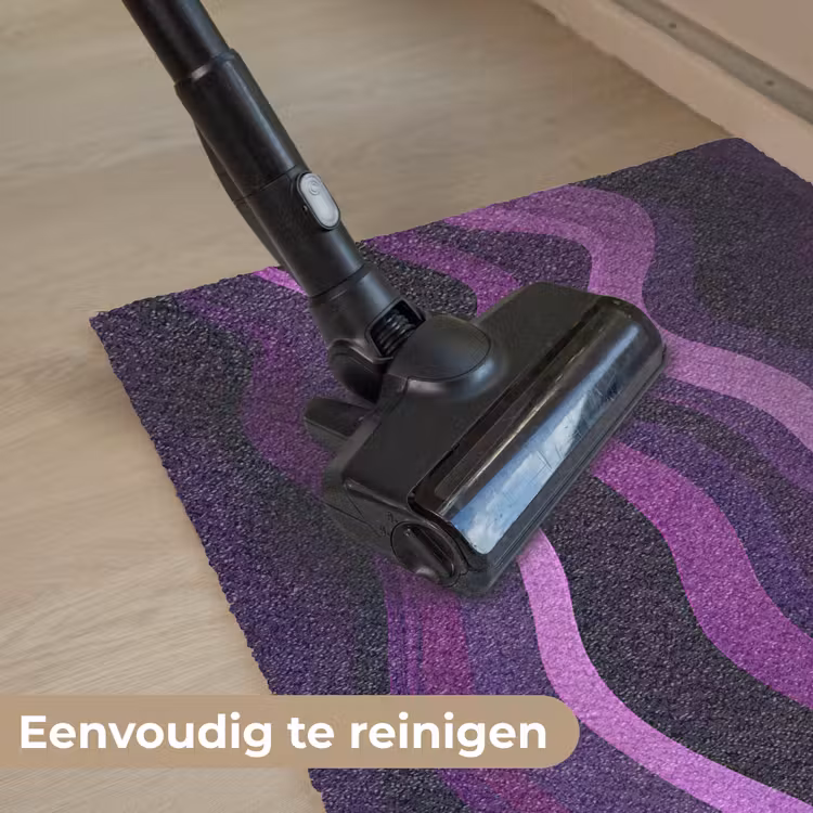 Lijnen - Golven - Paars - Abstract Deurmat klein -reinigen_NL