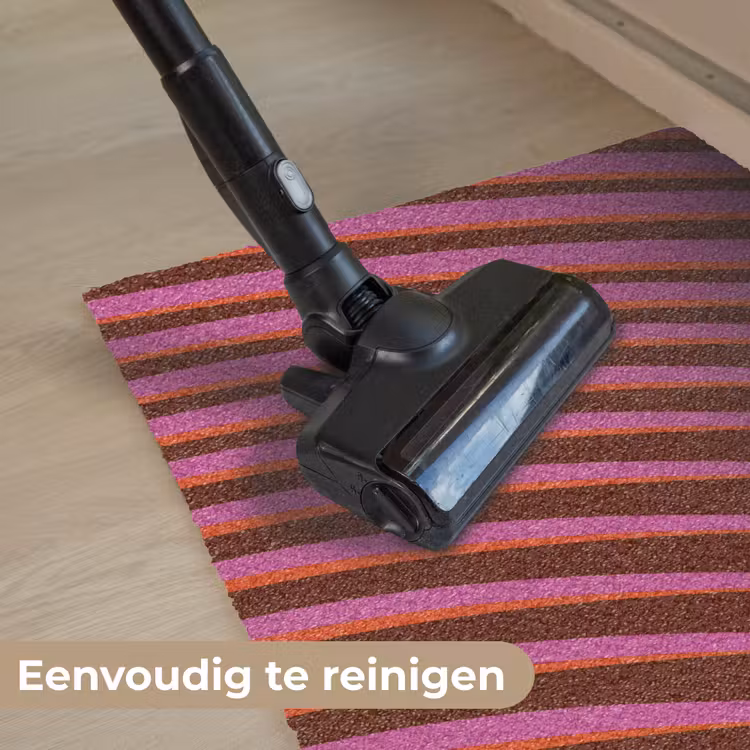 Lijnen - Rood - Beweging Deurmat klein -reinigen_NL