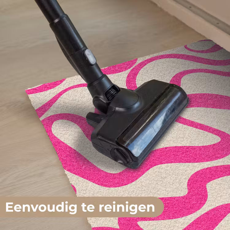 Lijnen - Roze - Beige - Abstract - Minimalistisch Deurmat klein -reinigen_NL