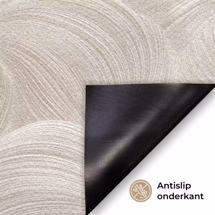 Lijnen - Waaier - Beige Deurmat klein 898 -antislip_NL