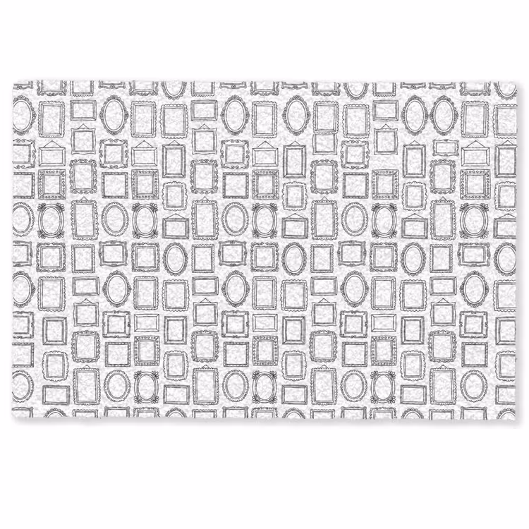 Lijsten - Patroon - Decoratie - Schets - Zwart-wit Deurmat klein -zkaufland3d