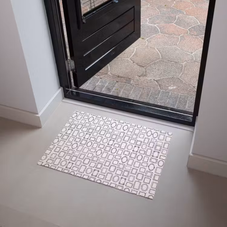 Lijsten - Patroon - Decoratie - Schets - Zwart-wit Deurmat klein -sfeer5