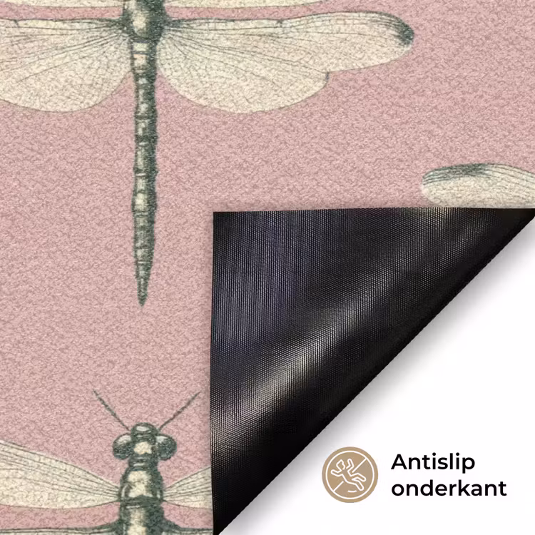 Lillibellen - Patroon - Roze Deurmat klein 898 -antislip_NL