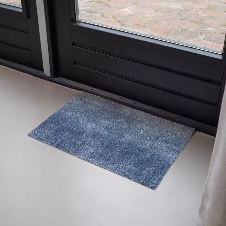 Linnen - Textuur - Patroon - Denim - Rustiek Deurmat klein 898 -sfeer2