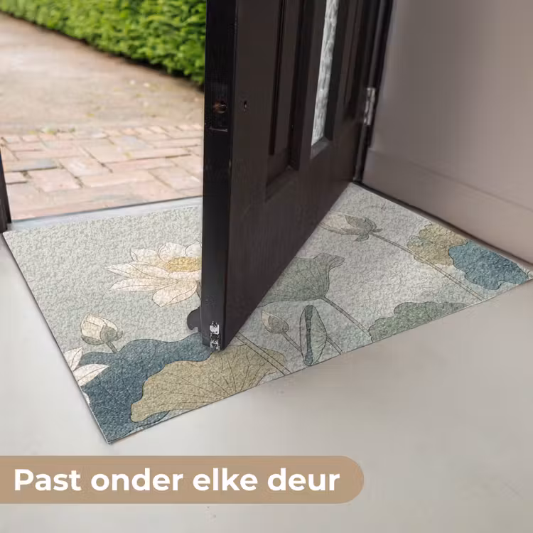 Lotus - Bloemen - Groen Deurmat klein -USP_NL