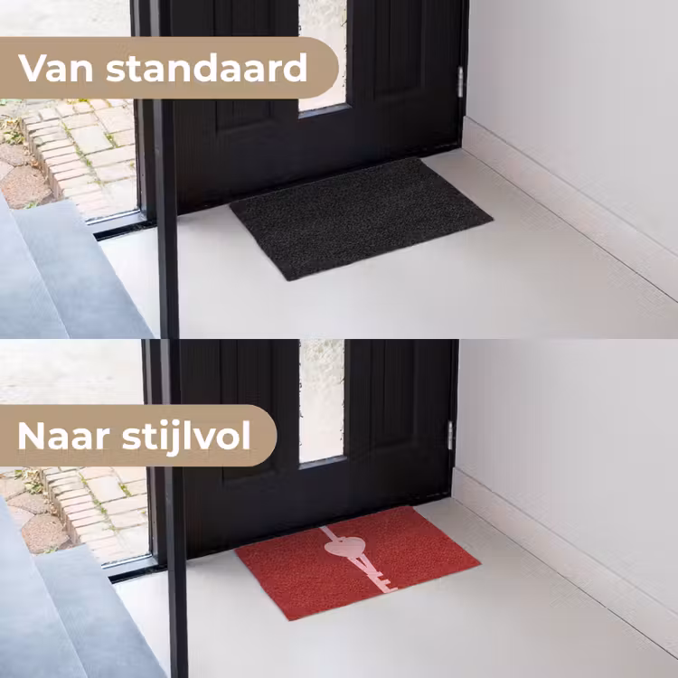 Love - Hart - Rood Deurmat klein -voor-na_NL