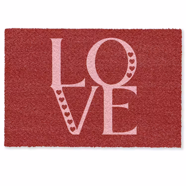 Love - Rood - Hatjes Deurmat klein -zkaufland3d
