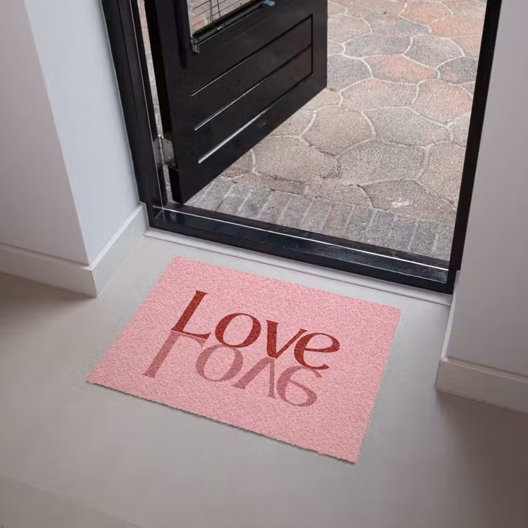 Love - Roze - Spiegeling Deurmat klein -sfeer5