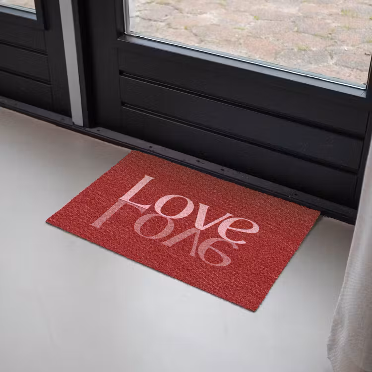 Love - Spiegeling - Rood Deurmat klein -sfeer2