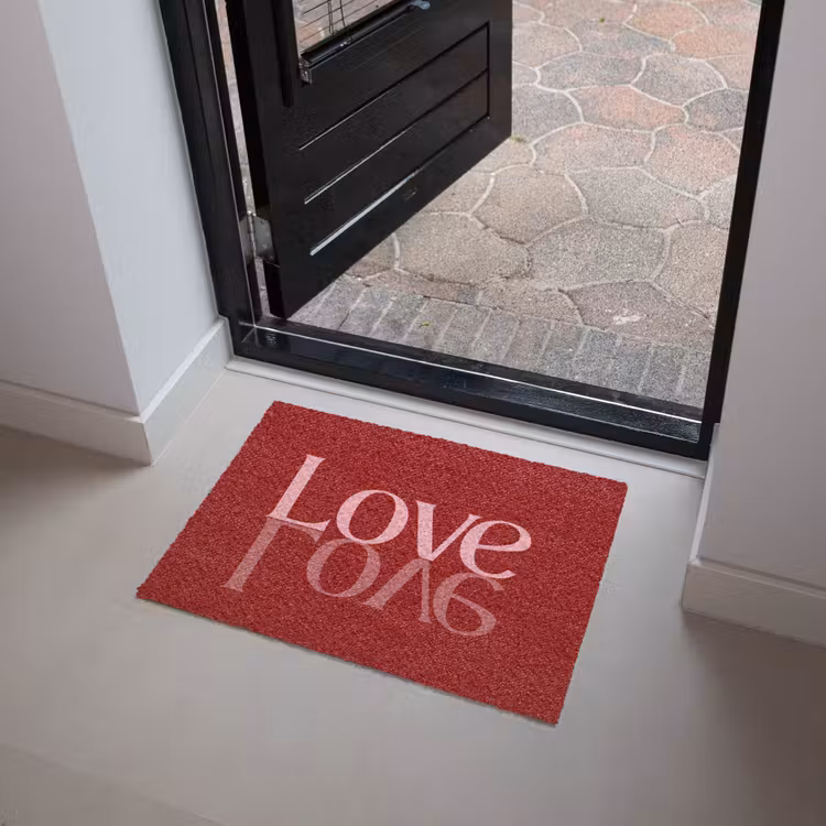 Love - Spiegeling - Rood Deurmat klein -sfeer5