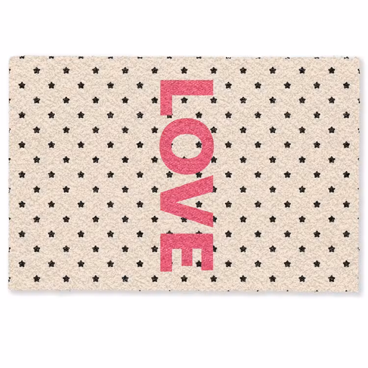 Love - Stippen - Roze Deurmat klein -zkaufland3d