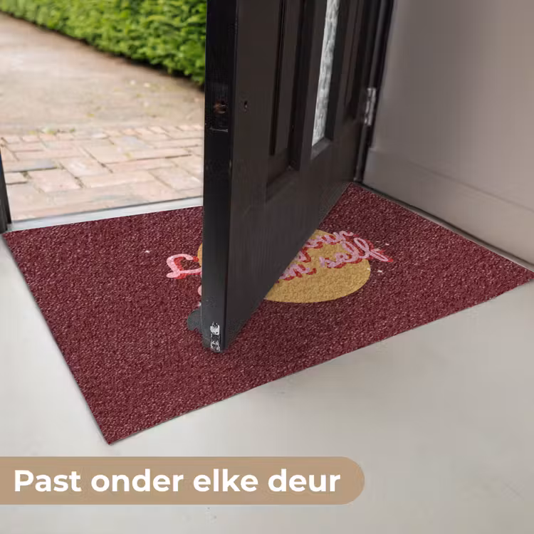 love your damn self - Cirkel - Glitter - Rood Deurmat klein -USP_NL