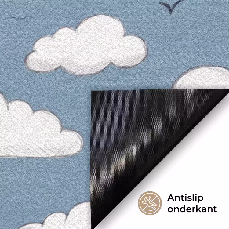 Lucht - Zon - Wolken - Natuur - Blauw Deurmat klein -antislip_NL