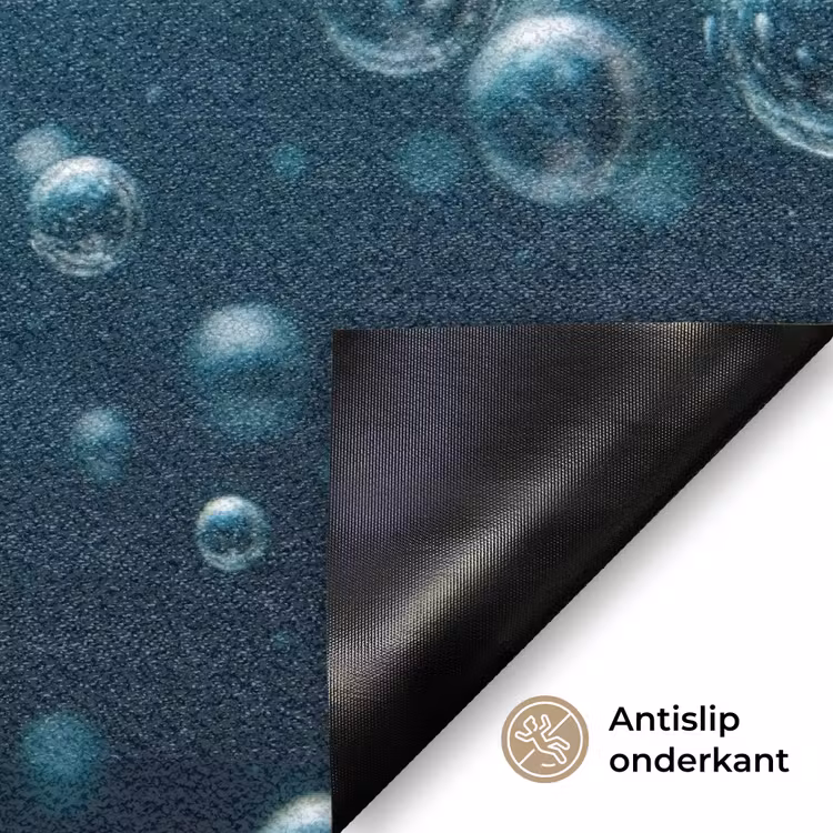 Luchtbellen - Dynamisch - Blauw Deurmat klein -antislip_NL