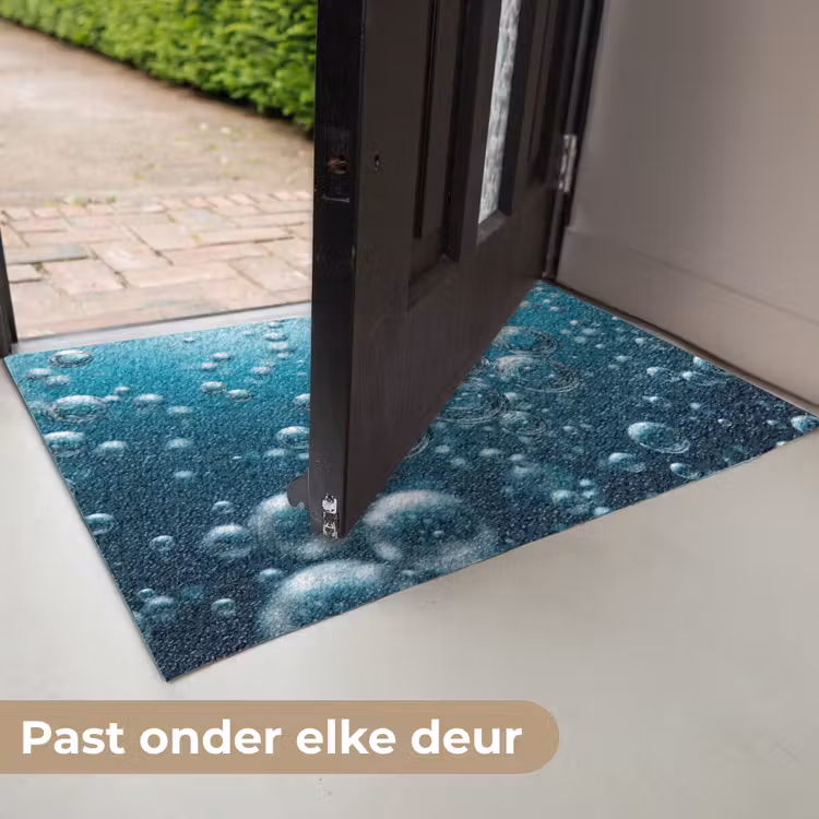 Luchtbellen - Dynamisch - Blauw Deurmat klein -USP_NL