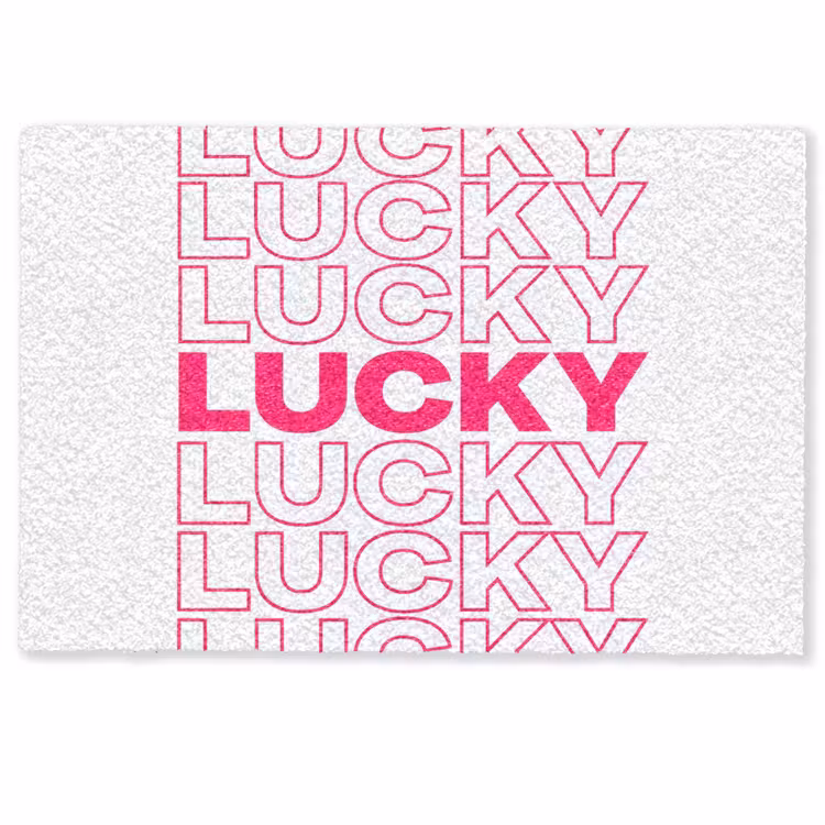 Lucky - Roze - Patroon Deurmat klein -zkaufland3d