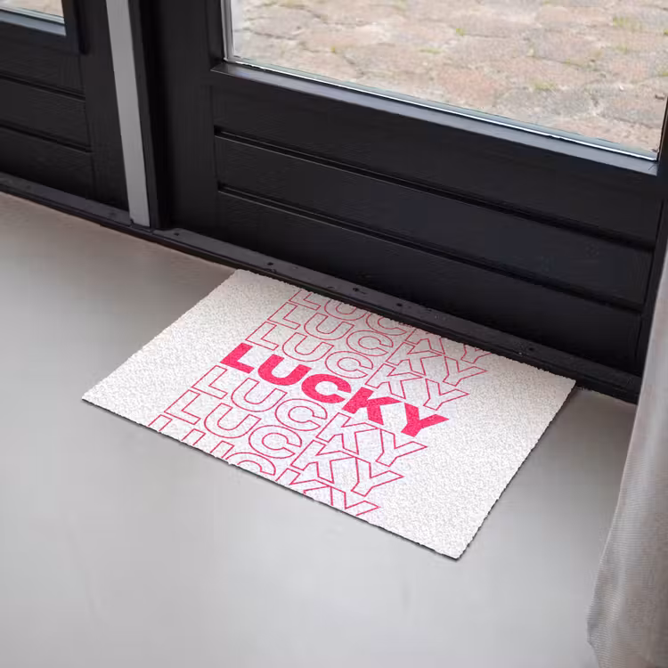 Lucky - Roze - Patroon Deurmat klein -sfeer2