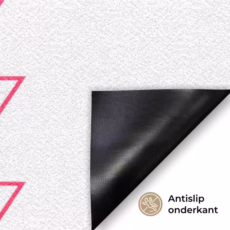 Lucky - Roze - Patroon Deurmat klein -antislip_NL