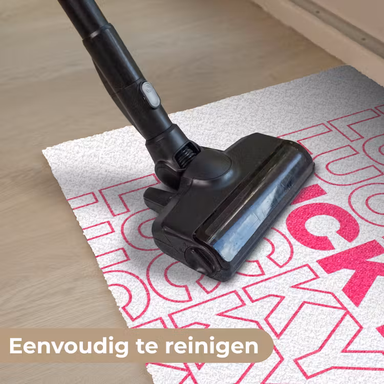 Lucky - Roze - Patroon Deurmat klein -reinigen_NL
