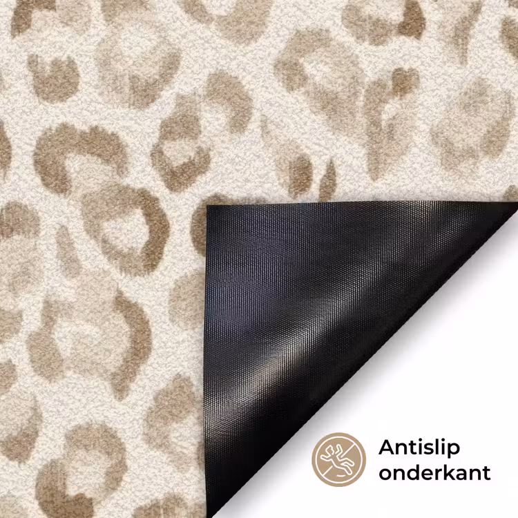 Luipaard - Klassiek - Beige Deurmat klein 898 -antislip_NL