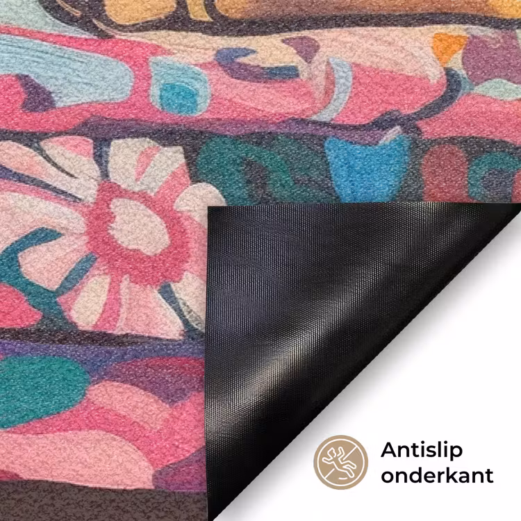 Luipaard - Kleurrijk - Tropisch Deurmat klein -antislip_NL