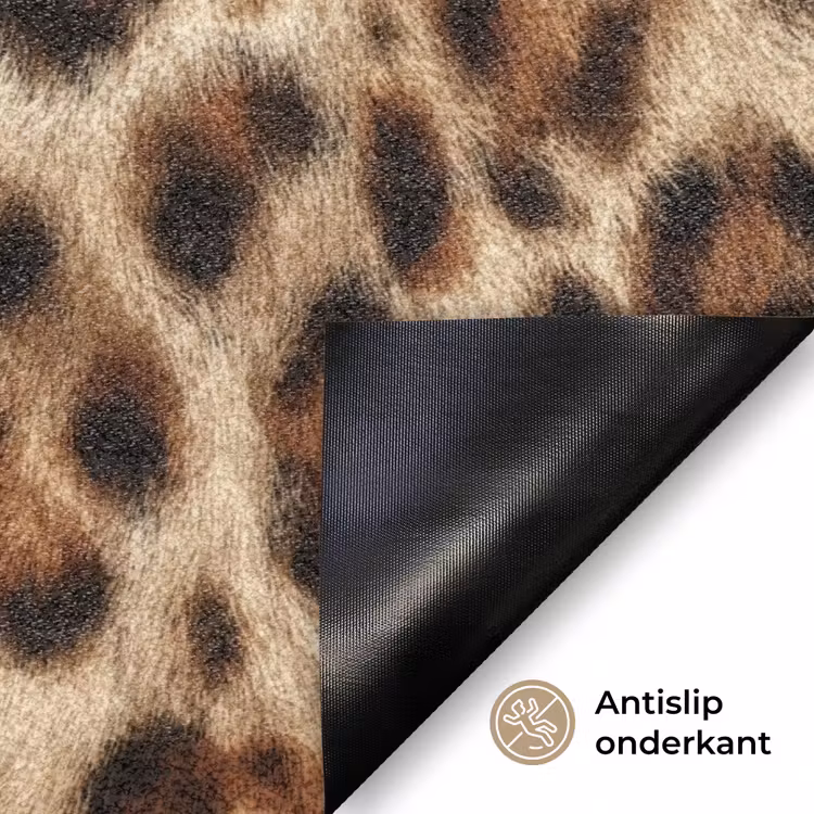 Luipaard - Vacht - Bruin Deurmat klein 898 -antislip_NL