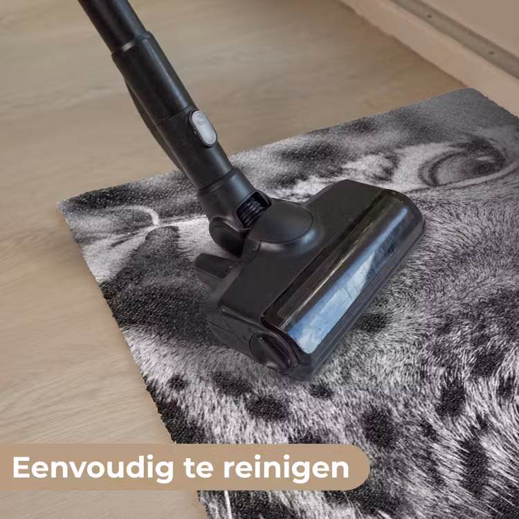 Luipaard - Zwart - Wit - Oog Deurmat klein -reinigen_NL