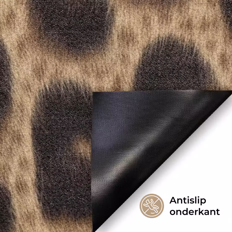 Luipaardprint - Bruin - Courage - Sierlijk Deurmat klein -antislip_NL