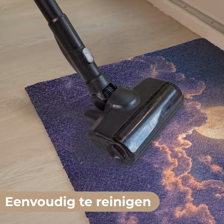 Maan - Wolken - Nacht - Oranje Deurmat klein -reinigen_NL