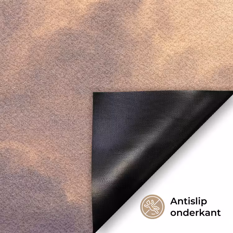 Maan - Wolken - Natuur - Oranje Deurmat klein -antislip_NL