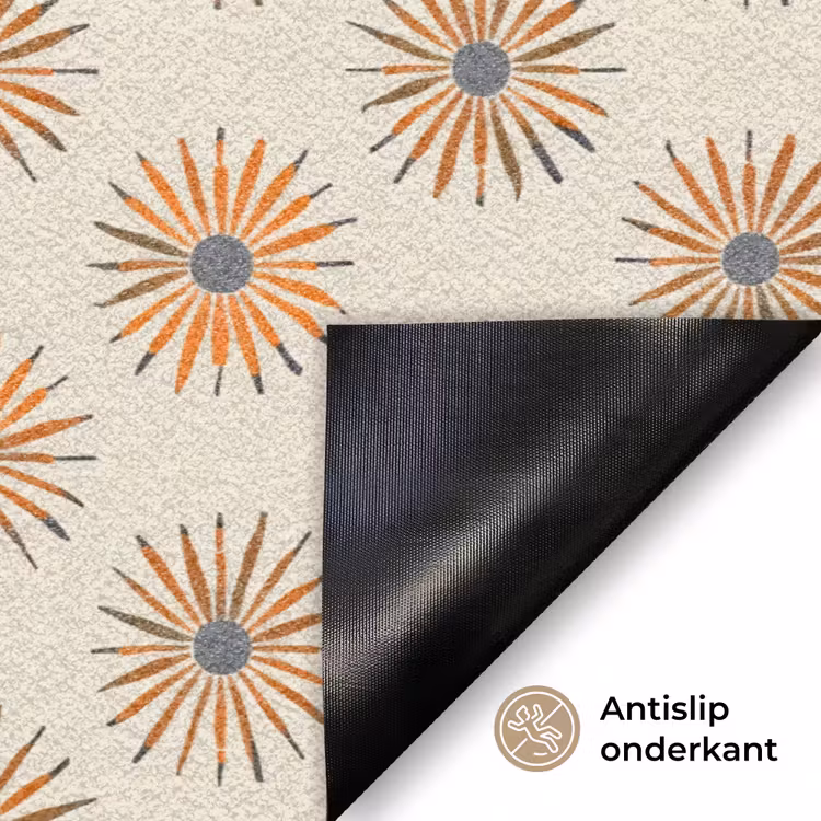 Madelief - Patroon - Oranje Deurmat klein 898 -antislip_NL