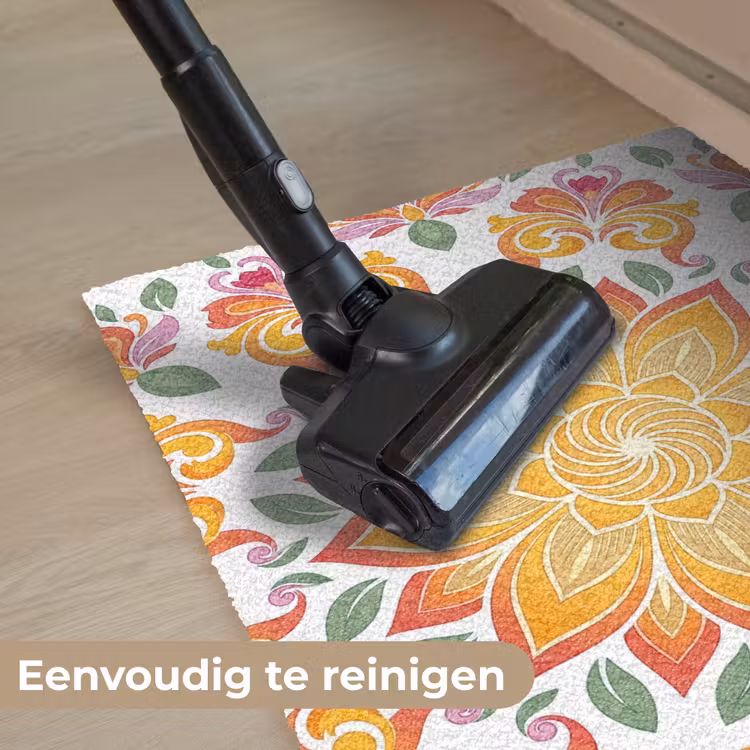 Mandala - Bloemen - Decoratie - Kleurrijk - Abstract Deurmat klein -reinigen_NL