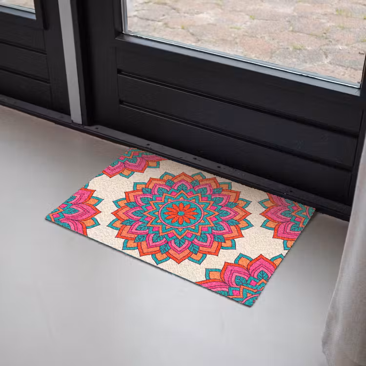 Mandala - Patroon - Abstract - Kleurrijk - Modern Deurmat klein -sfeer2