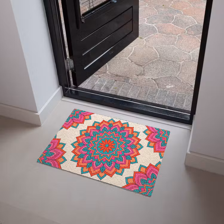 Mandala - Patroon - Abstract - Kleurrijk - Modern Deurmat klein -sfeer5
