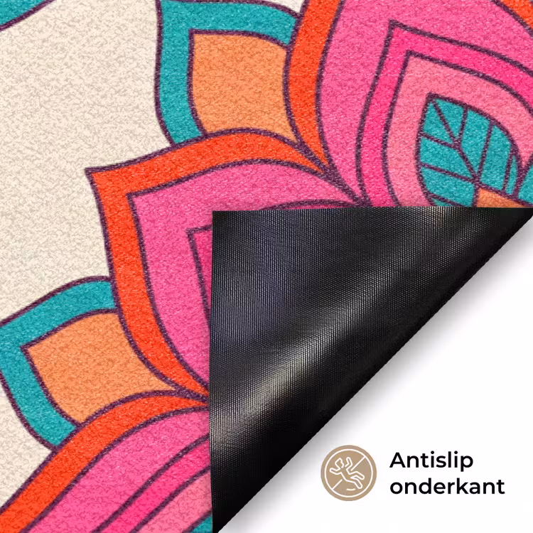 Mandala - Patroon - Abstract - Kleurrijk - Modern Deurmat klein -antislip_NL