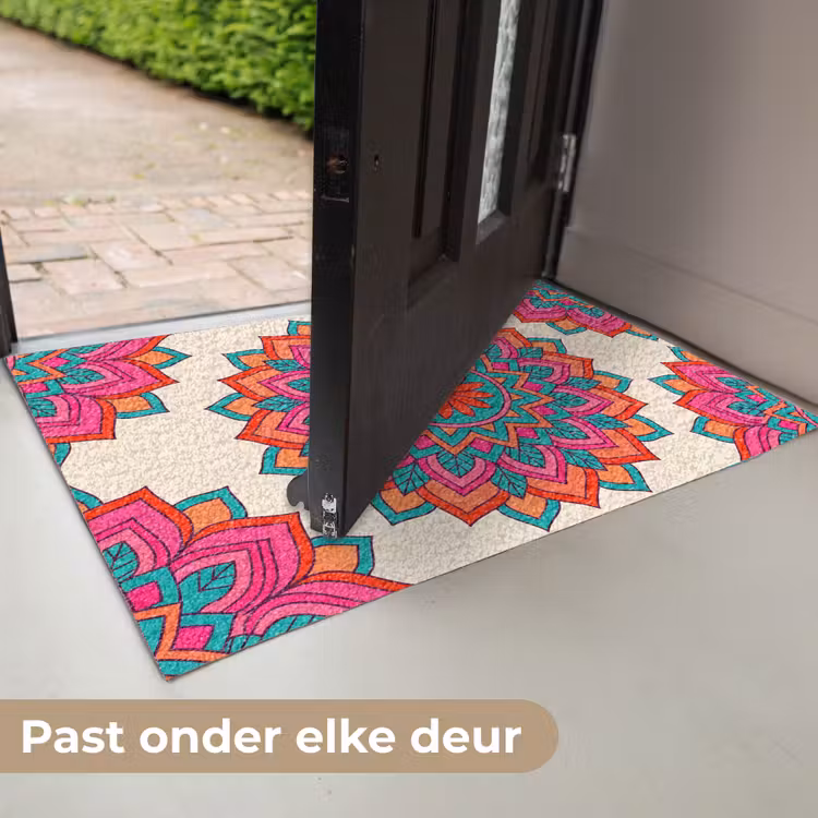 Mandala - Patroon - Abstract - Kleurrijk - Modern Deurmat klein -USP_NL
