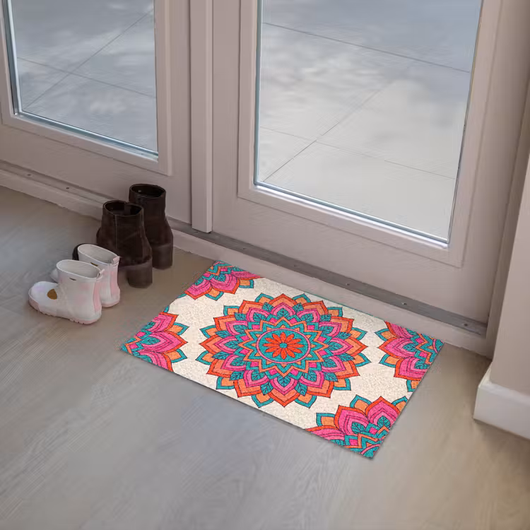 Mandala - Patroon - Abstract - Kleurrijk - Modern Deurmat klein -sfeer3