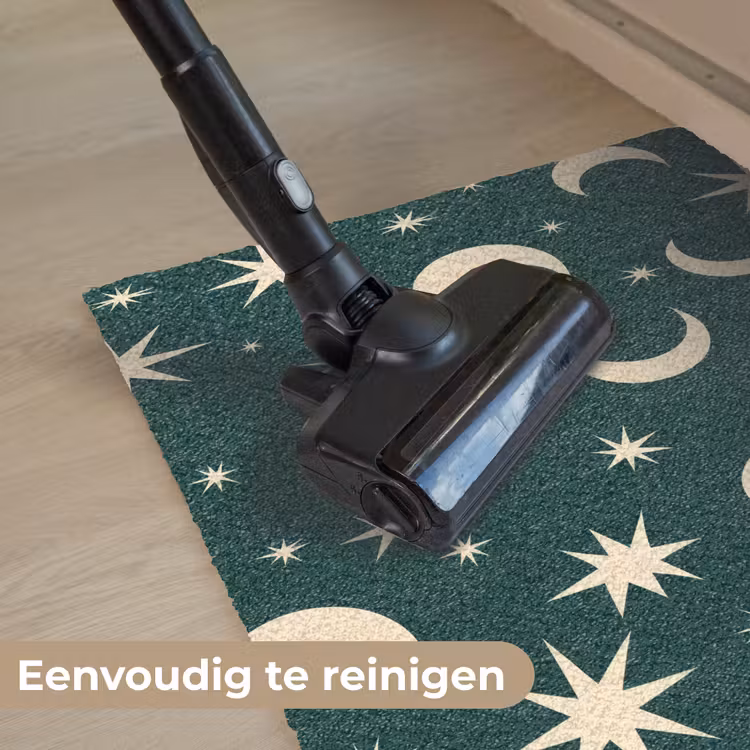 Manen - Sterren - Groen Deurmat klein 898 -reinigen_NL