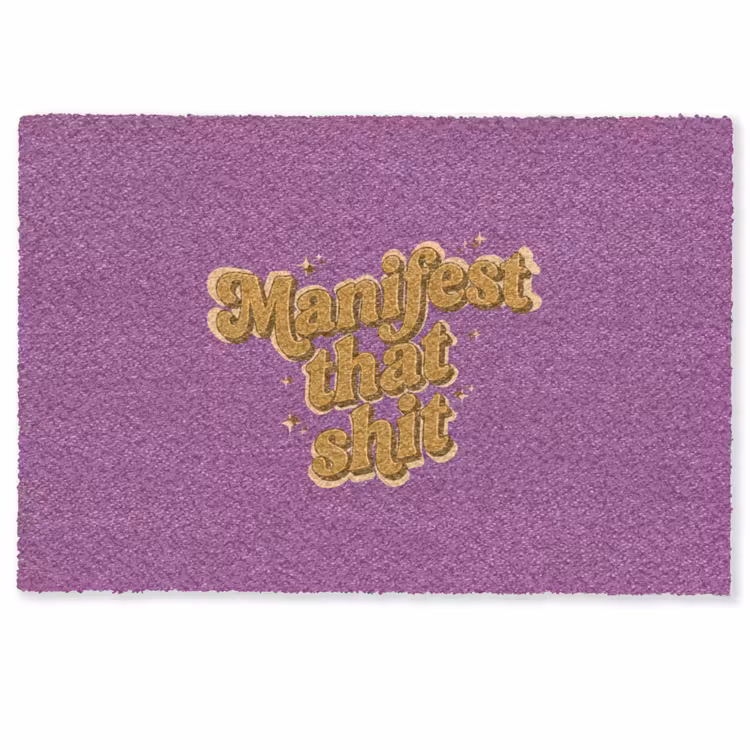 Manifest that shit - Paars - Glitter Deurmat klein -zkaufland3d