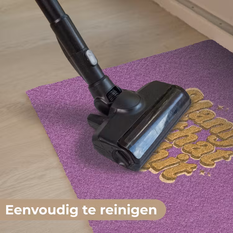 Manifest that shit - Paars - Glitter Deurmat klein -reinigen_NL