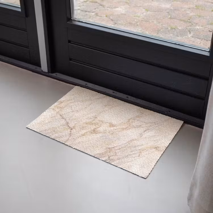 Marmer - Ader - Abstract - Wit - Goud Deurmat klein -sfeer2