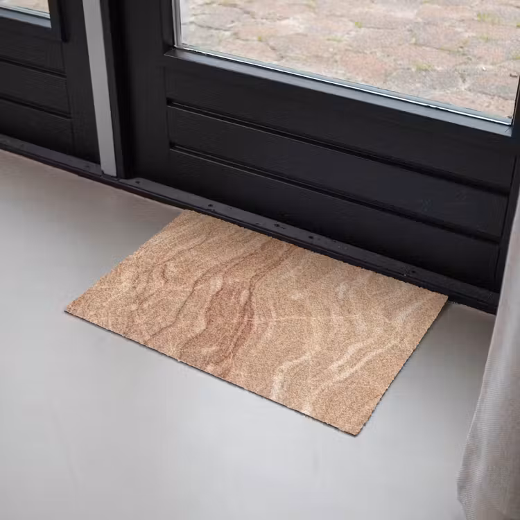 Marmer - Ader - Natuur - Abstract - Beige Deurmat klein -sfeer2
