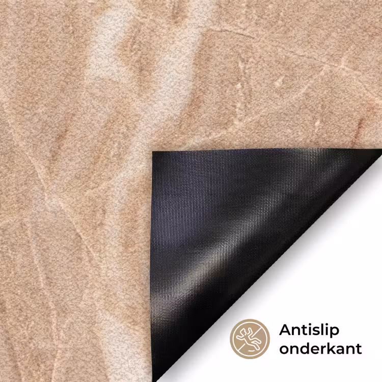 Marmer - Ader - Natuur - Abstract - Beige Deurmat klein -antislip_NL
