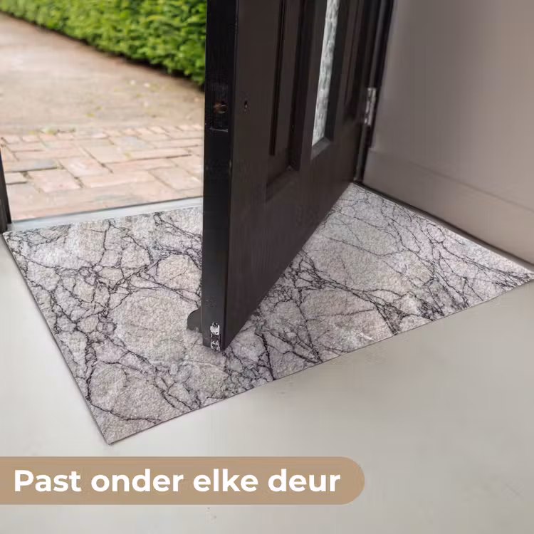 Marmer - Aderen - Patroon - Wit - Grijs Deurmat klein -USP_NL
