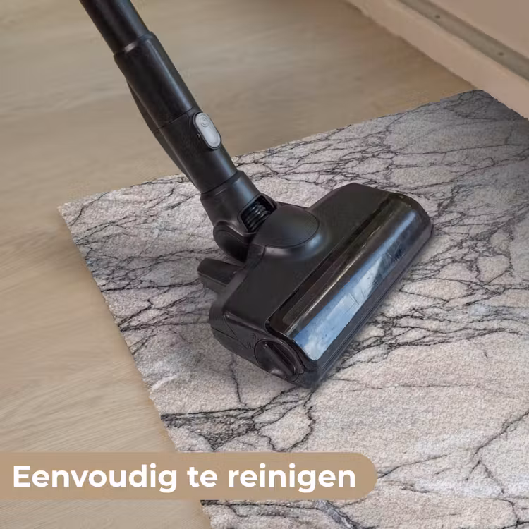 Marmer - Aderen - Patroon - Wit - Grijs Deurmat klein -reinigen_NL