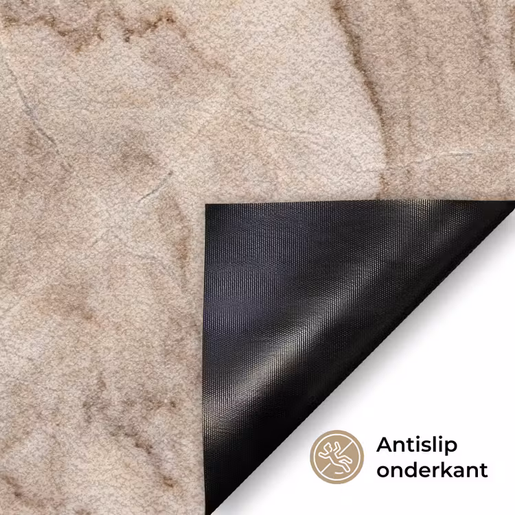 Marmer - Aderen - Textuur - Beige - Modern Deurmat klein -antislip_NL